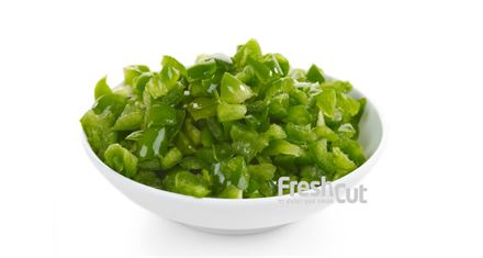 Paprika grønn ternet