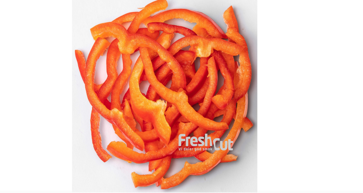 Paprika rød skivet
